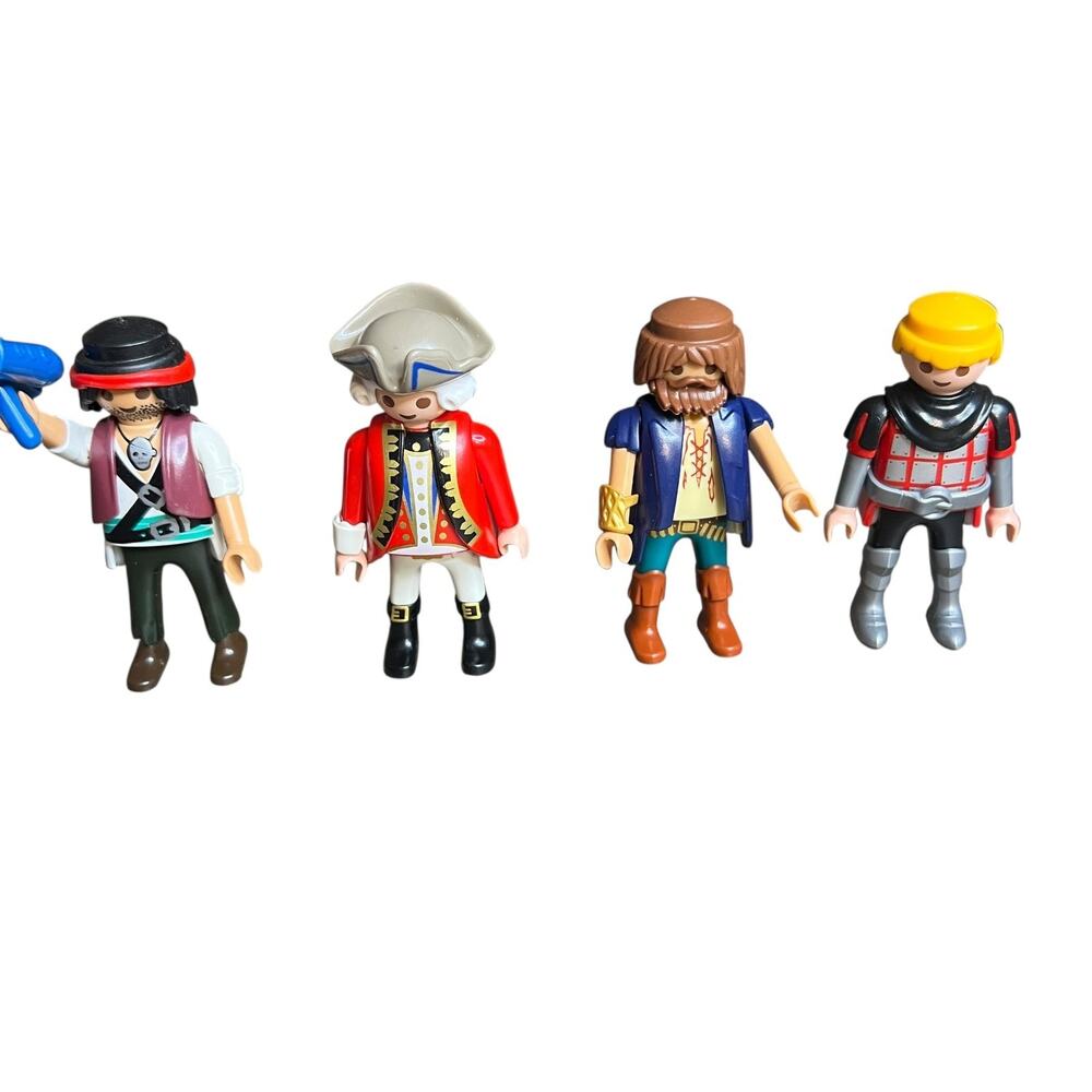 Playmobil Figures Lot of 4‎ Pirate Redcoat Officer Explorer Knight Action Toys
